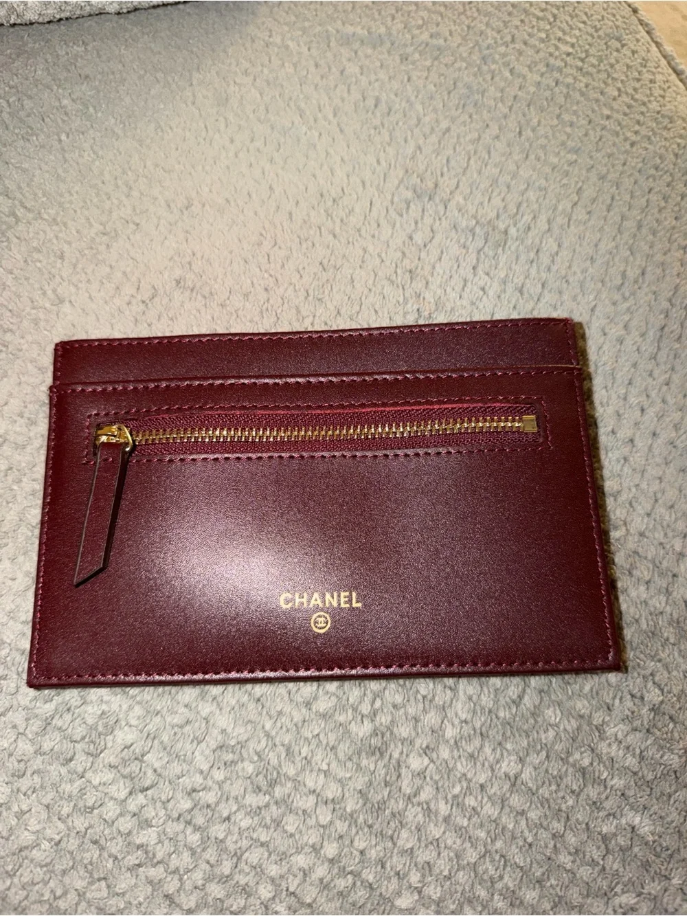Black Quilted Leather Wallet with Burgundy Card Holder Insert
